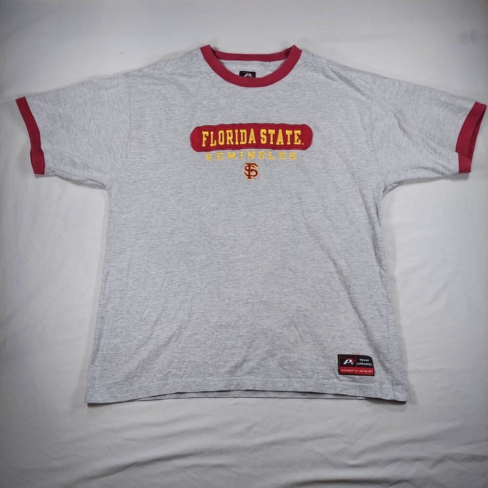 Florida State FSU Mens Gray Short Sleeve T-Shirt Size XL Pro Player Team Apparel